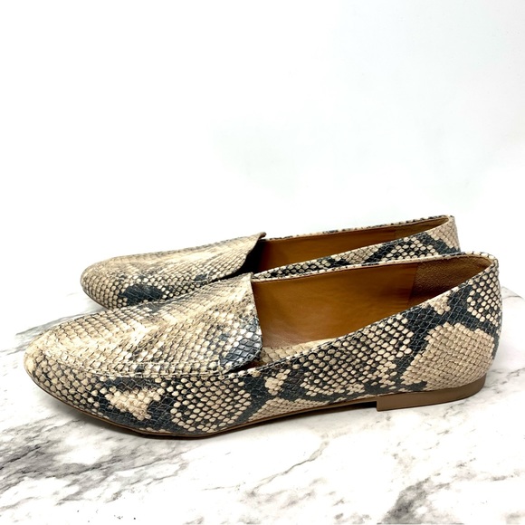 Caslon Brennan Snake Slip On Loafer Flats 9.5 Minimalist Classic Preppy Neutral - Picture 3 of 13